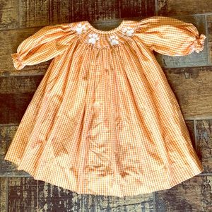 Clemson Embroidered Smocked Dress